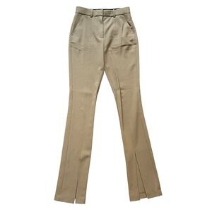 A.L.C Edwin Seamed Split Hem Tan Pants Trousers Size 2